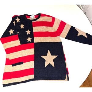 Quacker Factory Americana Tunic Sweater, Size 1X